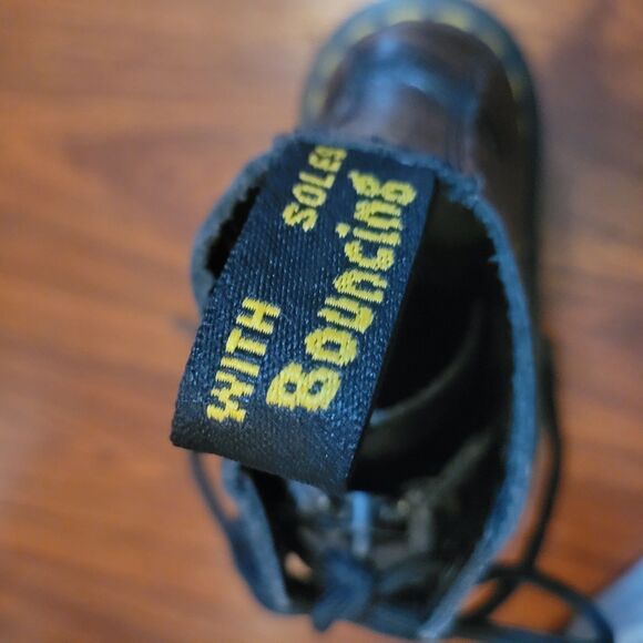 Dr Martens Black Croc Embossed Boots Leather Platforms US 5 UK 3 EU 36 - Picture 14 of 15